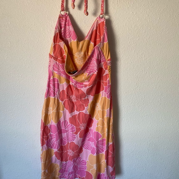 Tommy Bahamas Pink floral peach Halter dre… - Picture 6 of 9